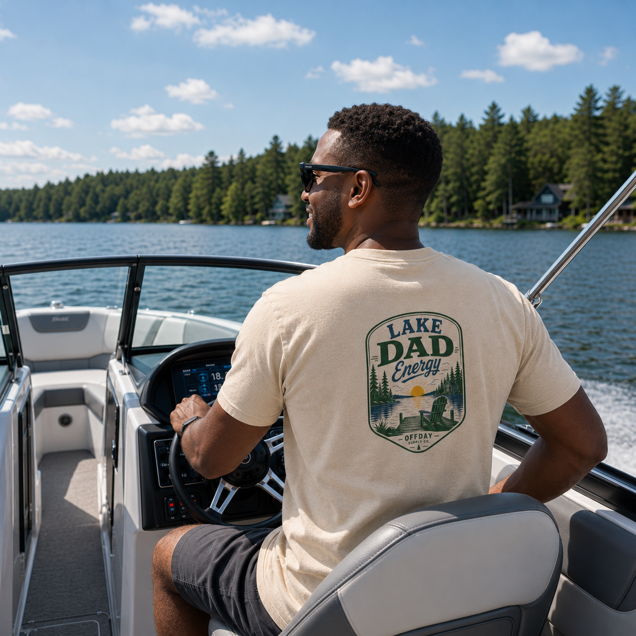 Lake Dad Energy Men’s T-Shirt | Lake Life & Cottage Dad Graphic Tee