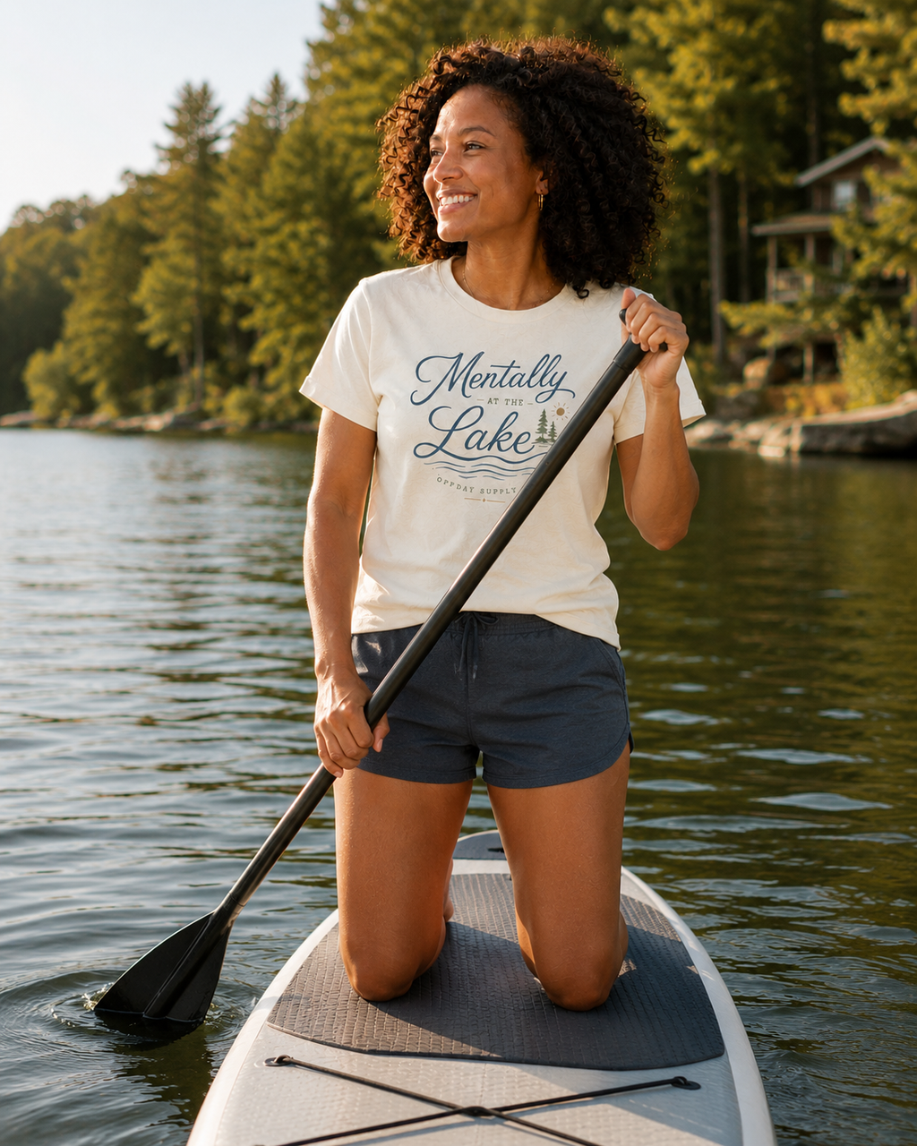 Mentally at the Lake Women’s T-Shirt | Lake Life & Cottage Weekend Graphic Tee
